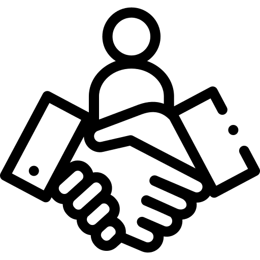 Intermediary meeting discussion solution icon
