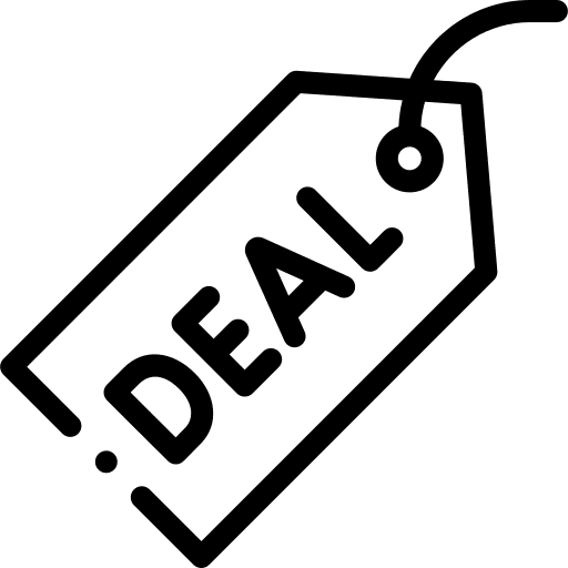 Deal business label sale icon