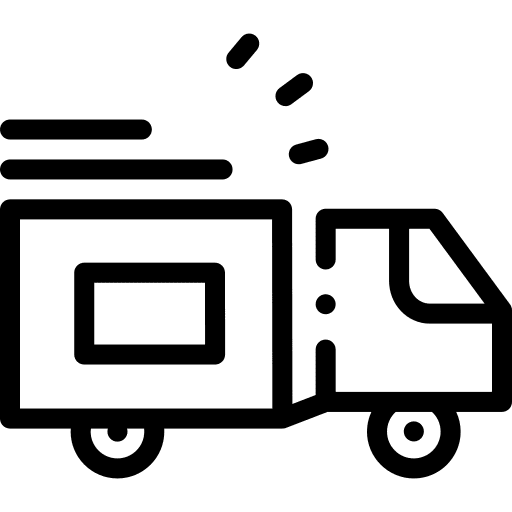 Overload delivery truck movement travel icon