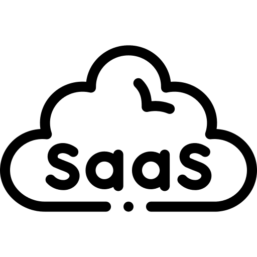 Saas server big data cloud service icon