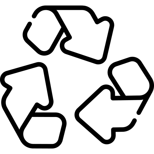 Recycle can tin shapes and symbols icon