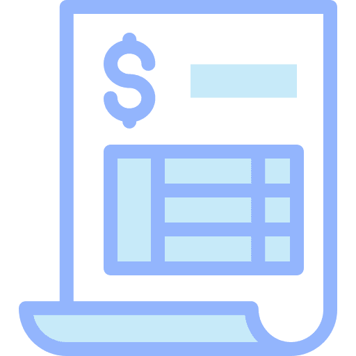 Bill dollar symbol spreadsheet tax icon Bill dollar symbol spreadsheet tax icon