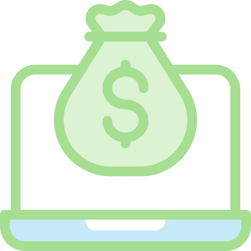 Digital economy online payment laptop computer icon