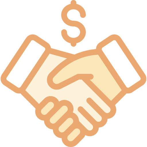 Economy hand business and finance collaboration icon