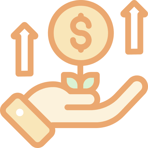 Growth dollar growth plant icon Growth dollar growth plant icon