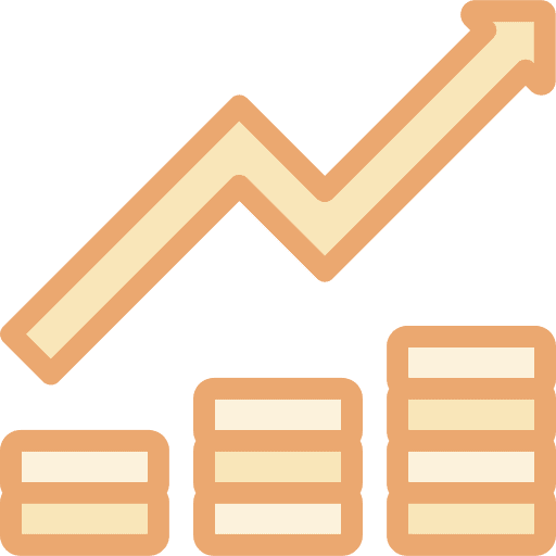 Profit money coin sales icon