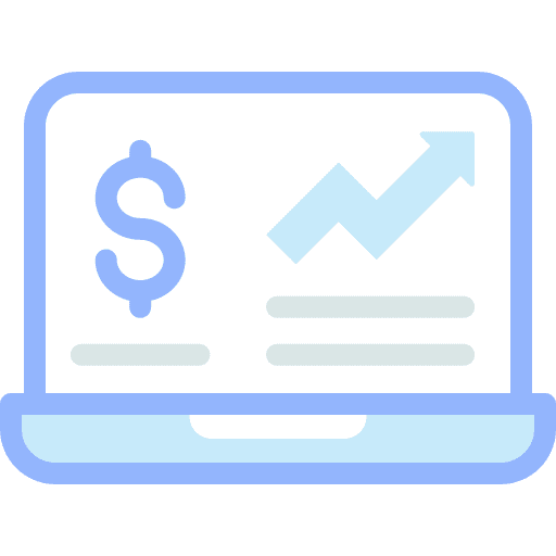 Analytics computer electronics dollar symbol icon Analytics computer electronics dollar symbol icon