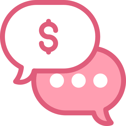 Conversation money dollar symbol speech bubble icon Conversation money dollar symbol speech bubble icon