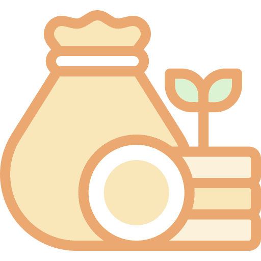 Growth growth currency money bag icon Growth growth currency money bag icon