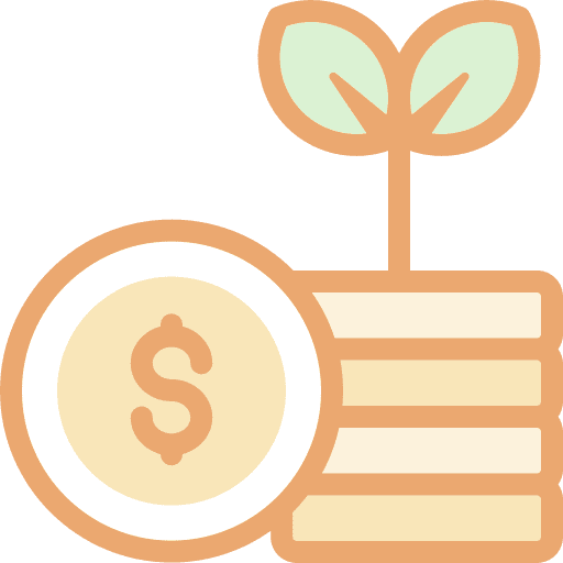 Growth profit plant cash icon Growth profit plant cash icon