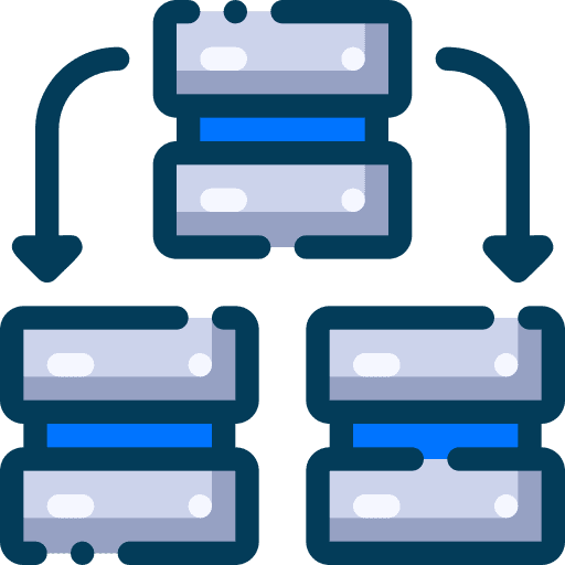 Data server database data center data storage icon