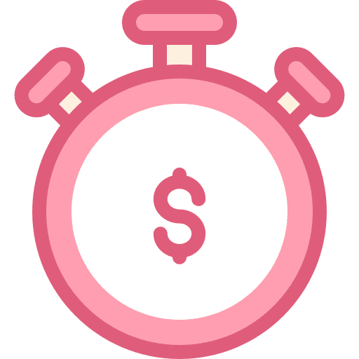 Time is money clock business and finance chronometer icon Time is money clock business and finance chronometer icon