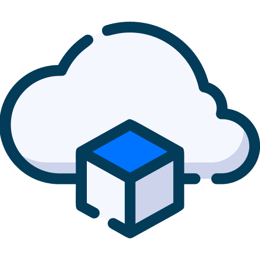 Blockchain ecommerce seo and web business icon