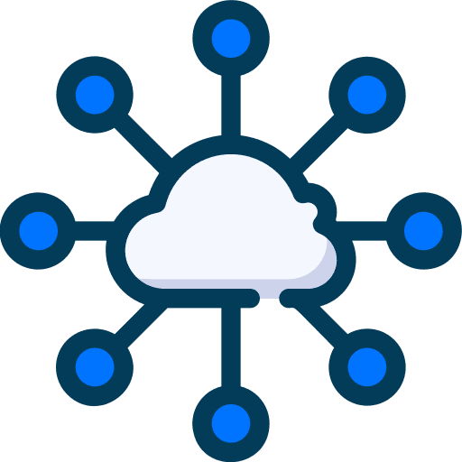 Cloud network cloud computing integration web development icon Cloud network cloud computing integration web development icon