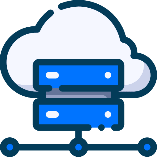 Cloud server networking internet data storage icon Cloud server networking internet data storage icon
