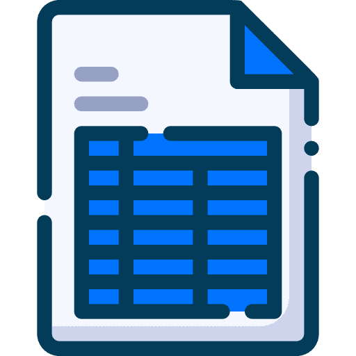 Report files and folders data document icon Report files and folders data document icon