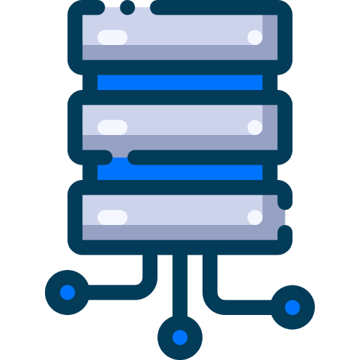 Server technology hosting data storage icon Server technology hosting data storage icon
