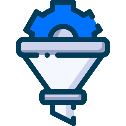 Setting data processing funnel ui icon Setting data processing funnel ui icon