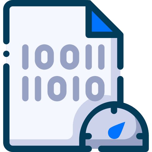 Speed speedometer data document icon