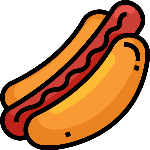 Hot dog sausage meal junk food icon