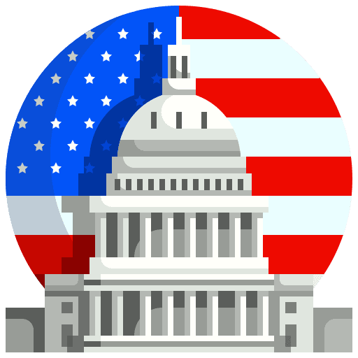 Capitol flag usa architecture and city icon