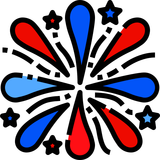 Firework holidays celebrate rocket icon Firework holidays celebrate rocket icon