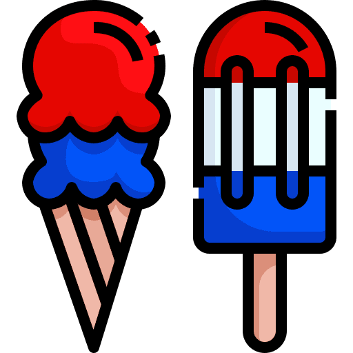 Ice cream sweet flag usa icon Ice cream sweet flag usa icon