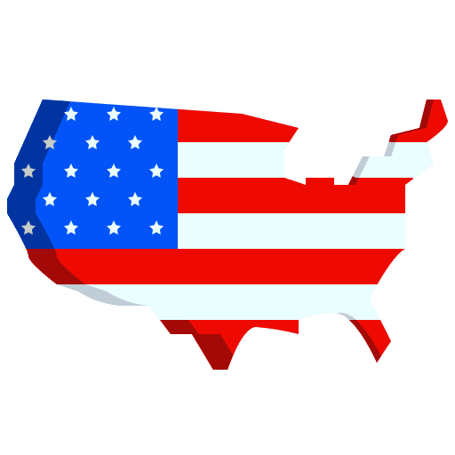 Usa map world maps and location nation icon