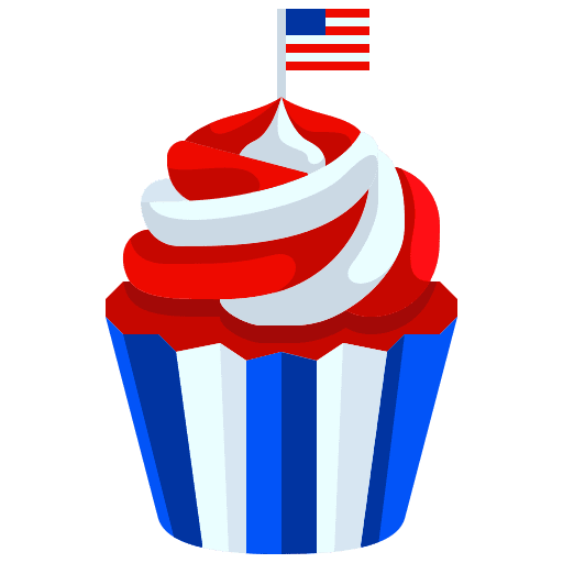 Cupcake usa world food and restaurant icon Cupcake usa world food and restaurant icon