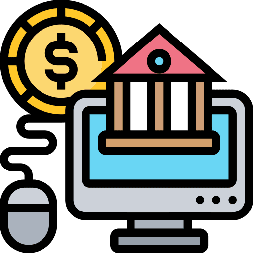 Online banking money transaction business and finance mobile icon