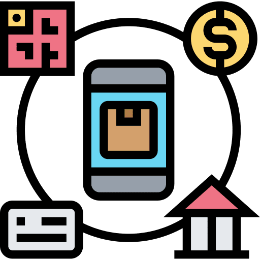Payment gateway safe system processor icon