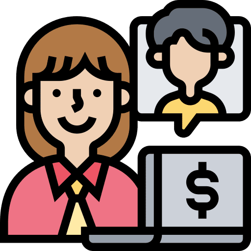 Financial advisor consult consulting professions and jobs icon