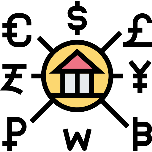 Financial global world bank icon Financial global world bank icon