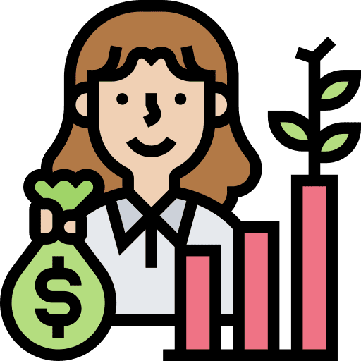 Investment growth success accounting icon Investment growth success accounting icon