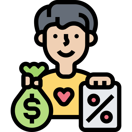 Loan percent banking credit icon Loan percent banking credit icon
