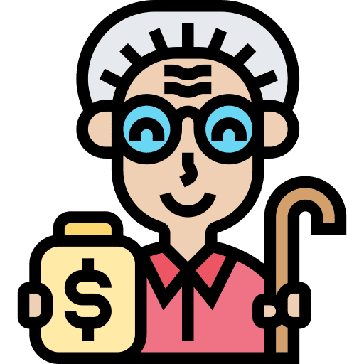 Retirement saving savings insurance icon