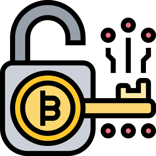Cryptocurrency bitcoin encryption blockchain secure icon Cryptocurrency bitcoin encryption blockchain secure icon