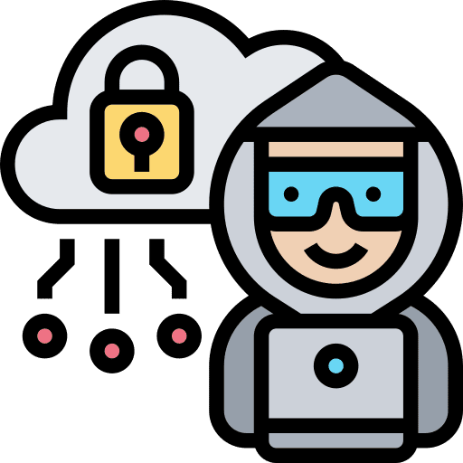 Cybercrime thief malware programmer icon Cybercrime thief malware programmer icon