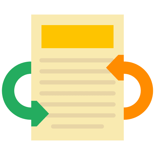 Revision files and folders paper article icon