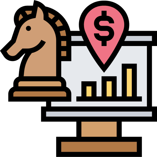 Strategy graph marketing business and finance icon Strategy graph marketing business and finance icon