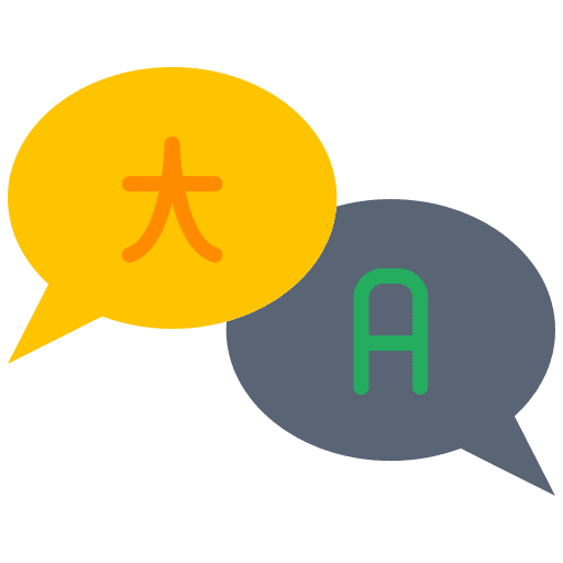 Translate language dialogue education icon