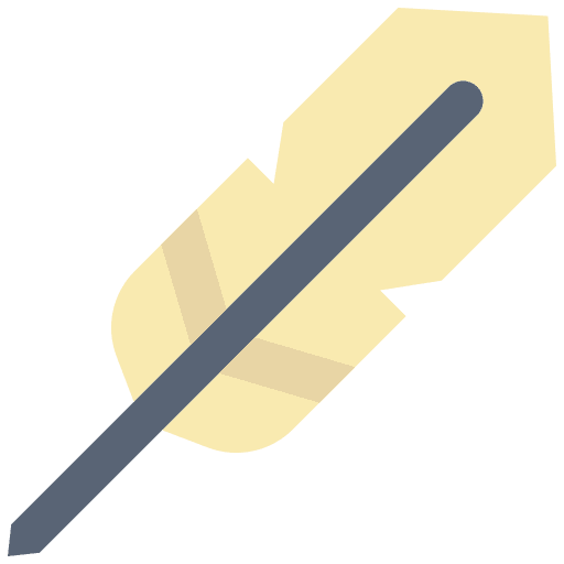 Feather inkwell lightweight education icon Feather inkwell lightweight education icon