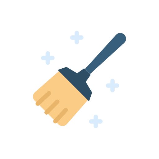 Broom housekeeping tidy brooms icon