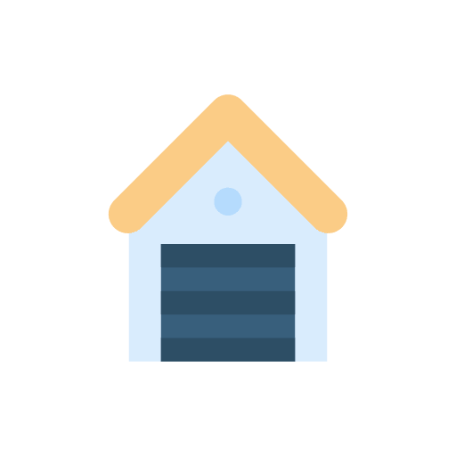 Garage warehouse architecture and city real estate icon Garage warehouse architecture and city real estate icon