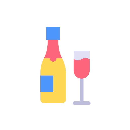 Champagne champagne glass beverage cocktails icon