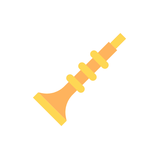 Clarinet music and multimedia music orchestra icon