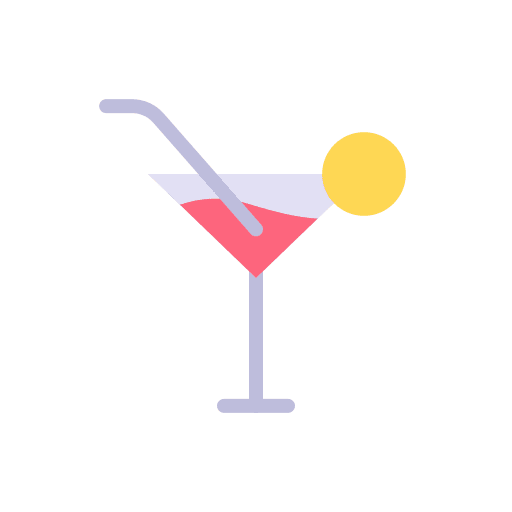 Cocktail food and restaurant cocktail drink icon