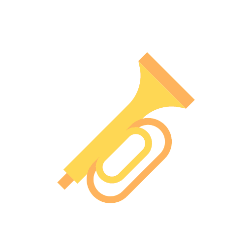 Cornet symphony instrument music and multimedia icon