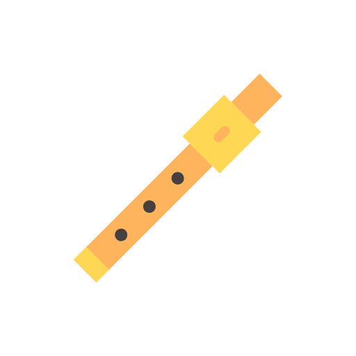 Flute music and multimedia flute orchestra icon Flute music and multimedia flute orchestra icon