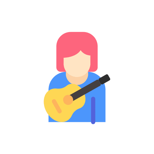 Musician singing pop music and multimedia icon Musician singing pop music and multimedia icon